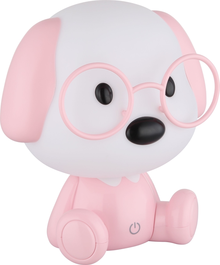 Globo 21761P - Luz nocturna infantil LED recargable y regulable PUPPY 1 W/5 V 500 mAh rosa